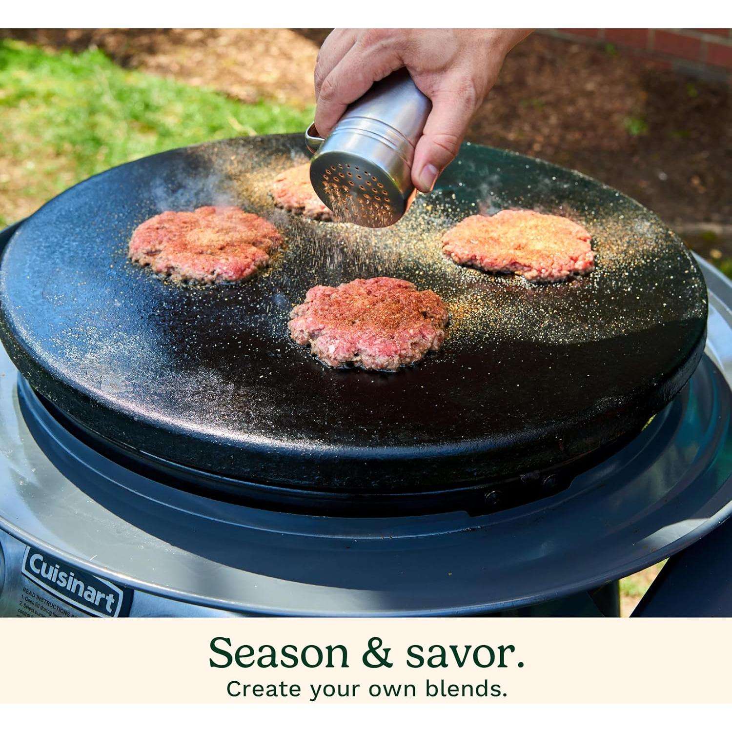 Kit de Hamburguesas Smash Cuisinart con Prensa Hierro Fundido