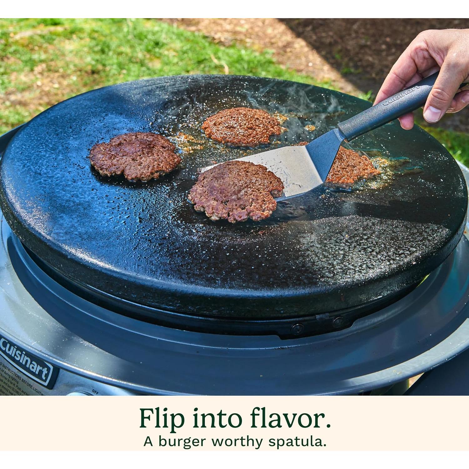 Kit de Hamburguesas Smash Cuisinart con Prensa Hierro Fundido