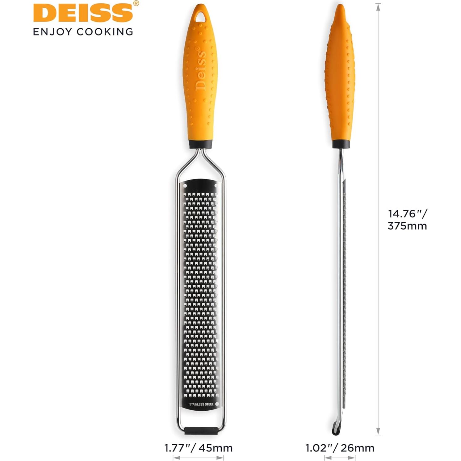 Rallador Deiss PRO Acero Inoxidable 37.5cm - Queso y Limón