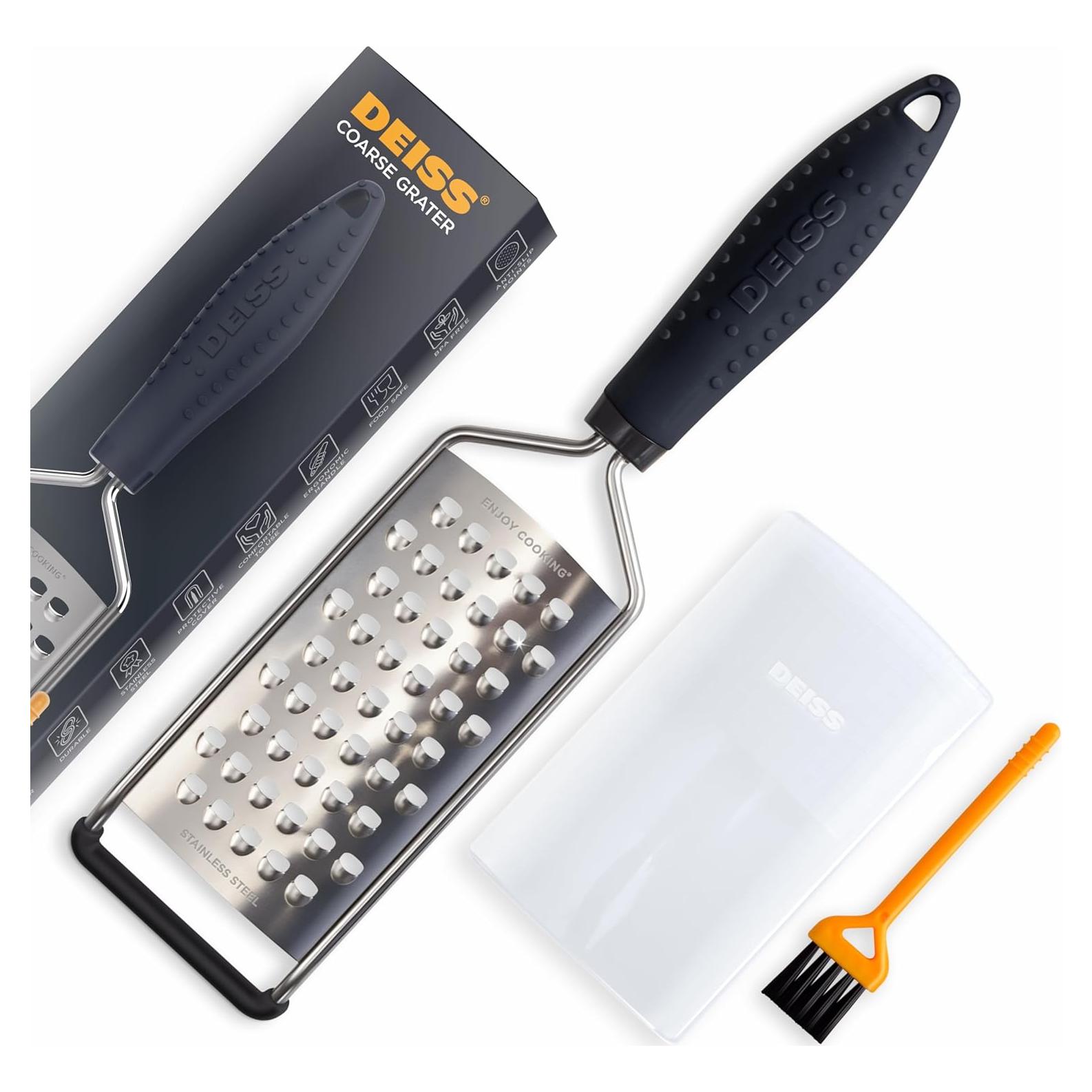 Rallador de Queso Deiss PRO - Acero Inoxidable, Antideslizante