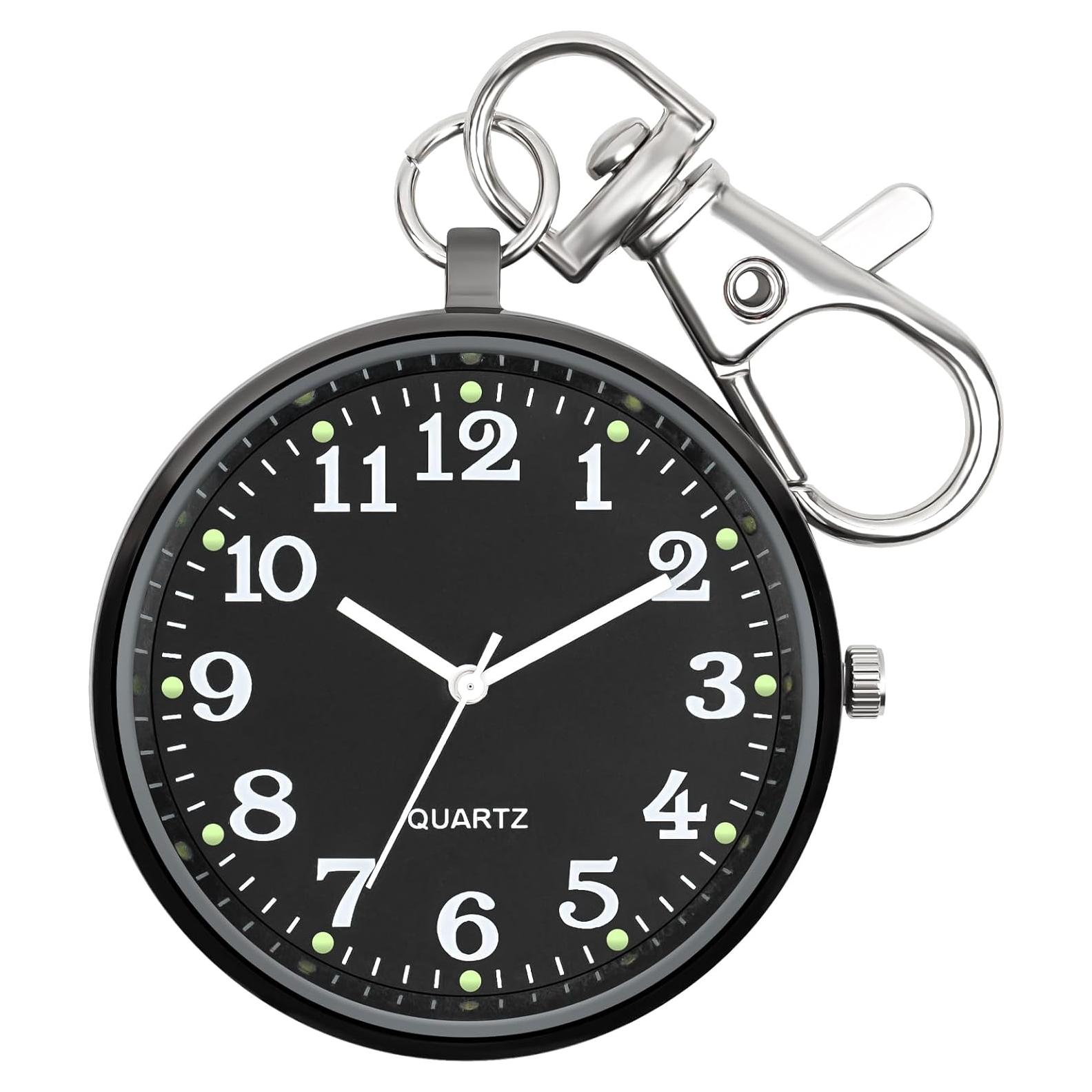 Reloj de bolsillo Y.W. cuarzo minimalista unisex 40 mm