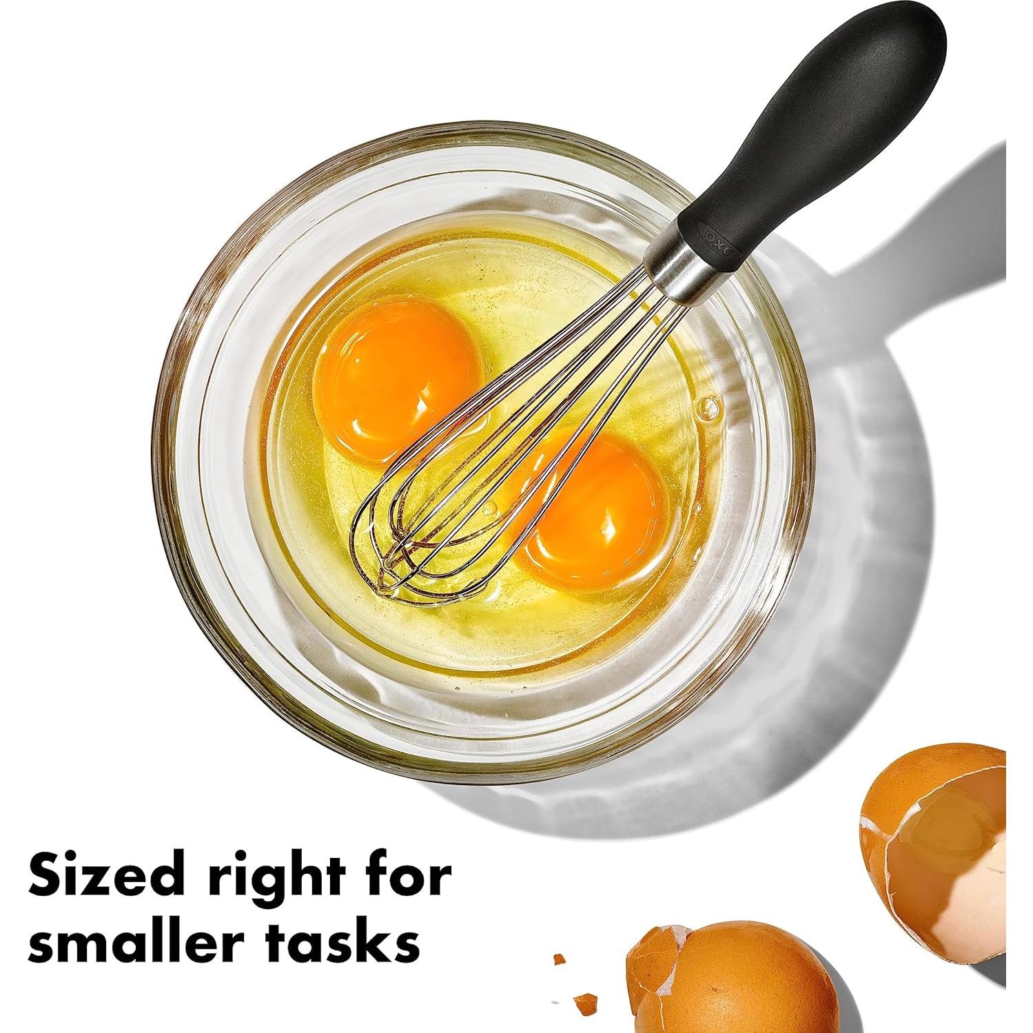Batidor Mini OXO Good Grips 18.4 cm Acero Inoxidable Negro
