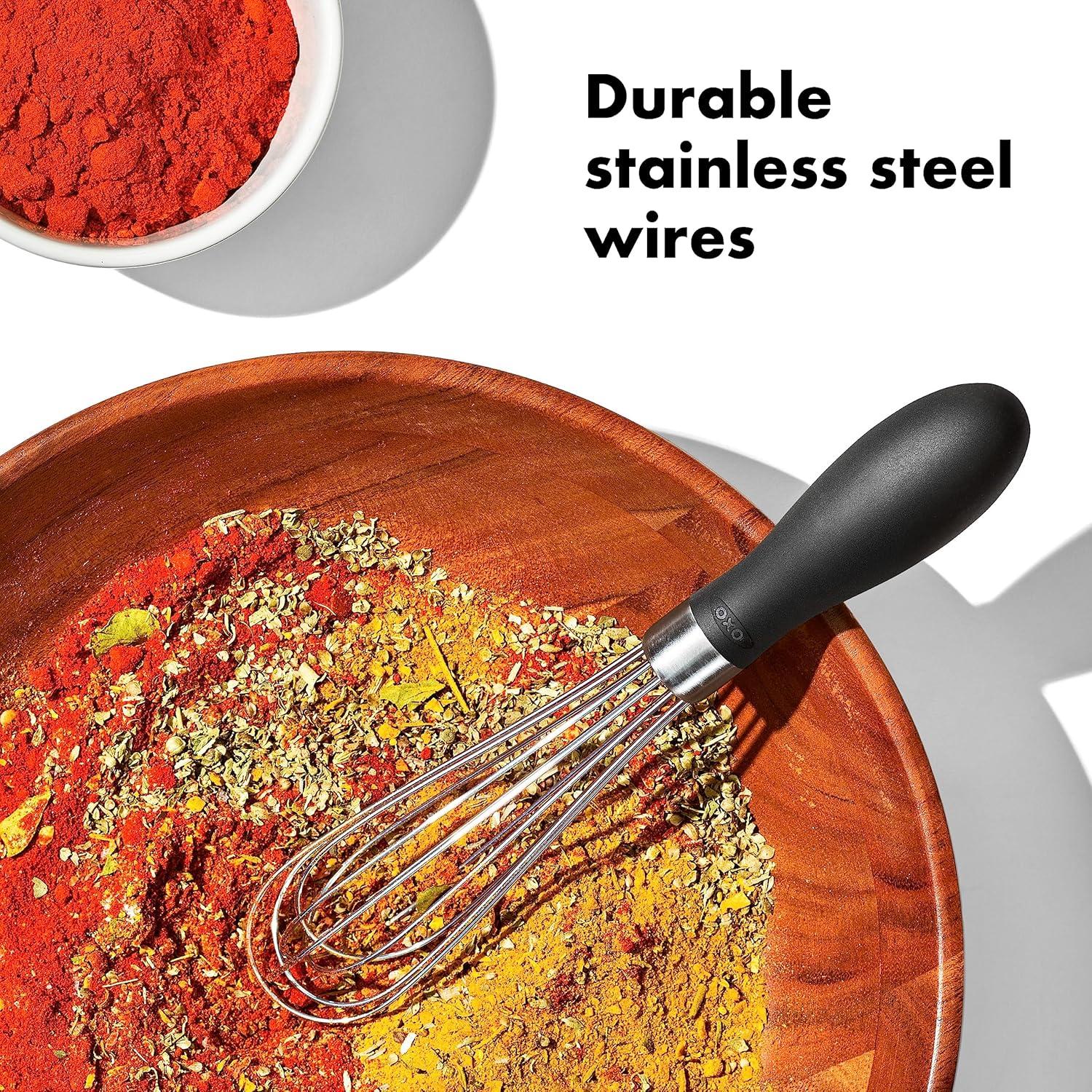 Batidor Mini OXO Good Grips 18.4 cm Acero Inoxidable Negro