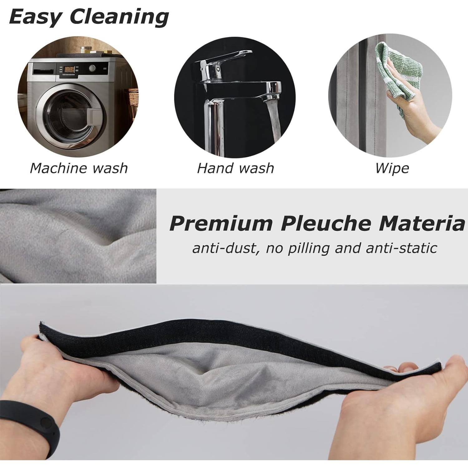 Cubiertas de Mango Daixers 3PCS Terciopelo Gris