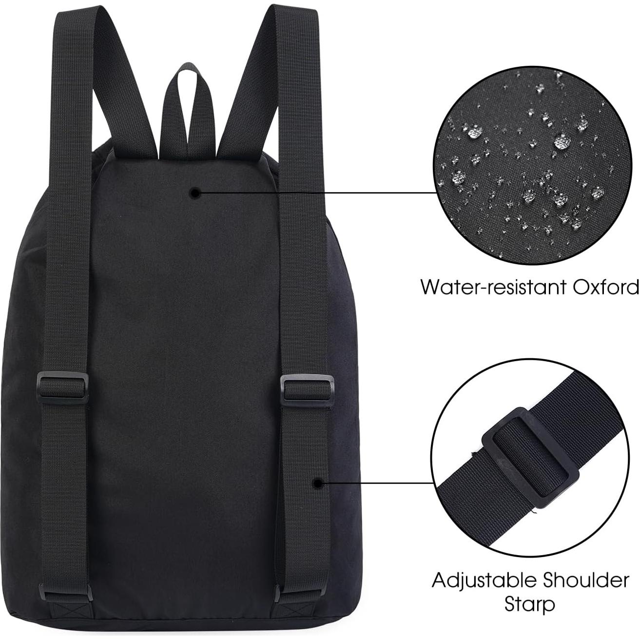 Mochila de Malla WANDF para Natación y Playa 15L Negra