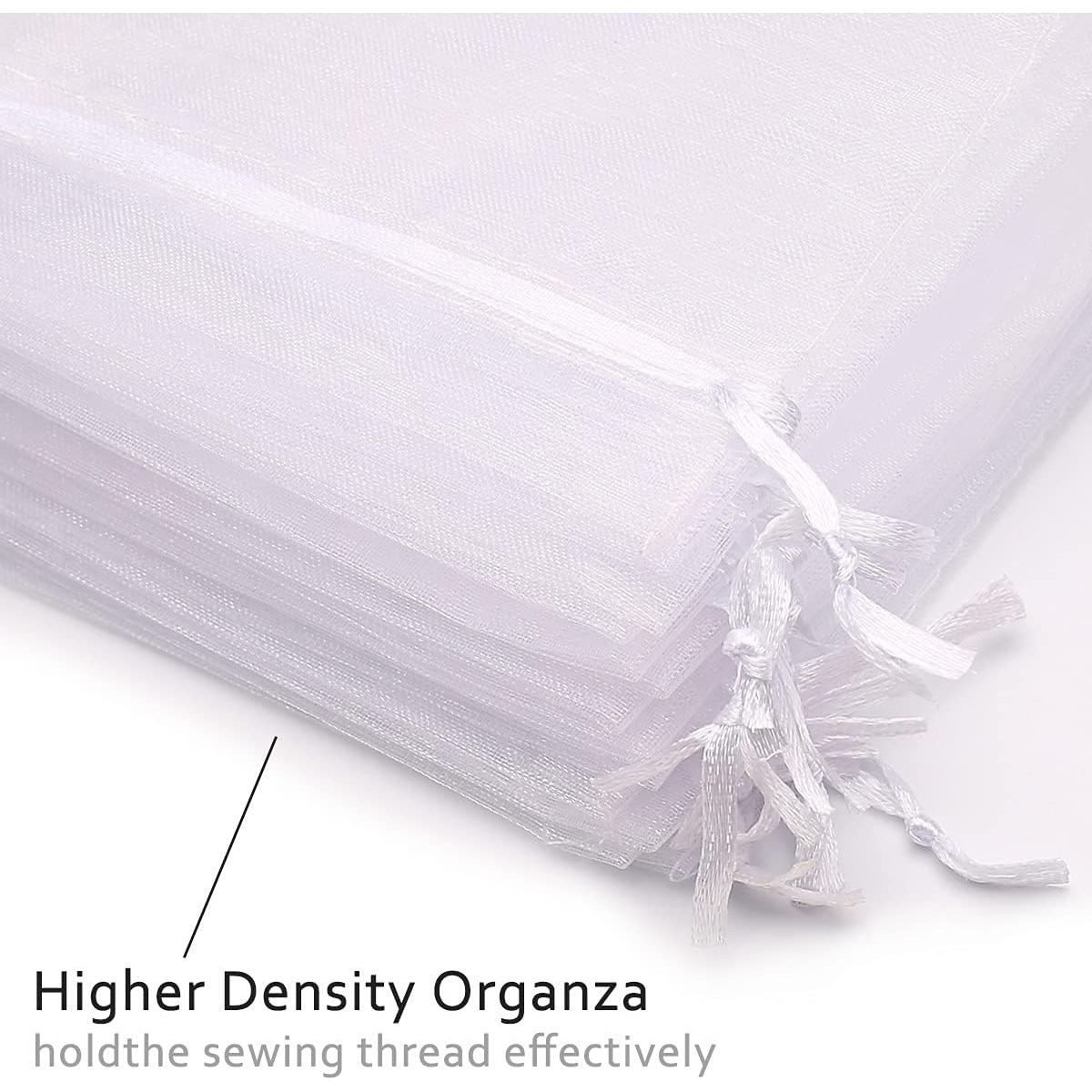 50 Bolsas de Regalo de Organza Blanca 7,62x10,16 cm Akstore