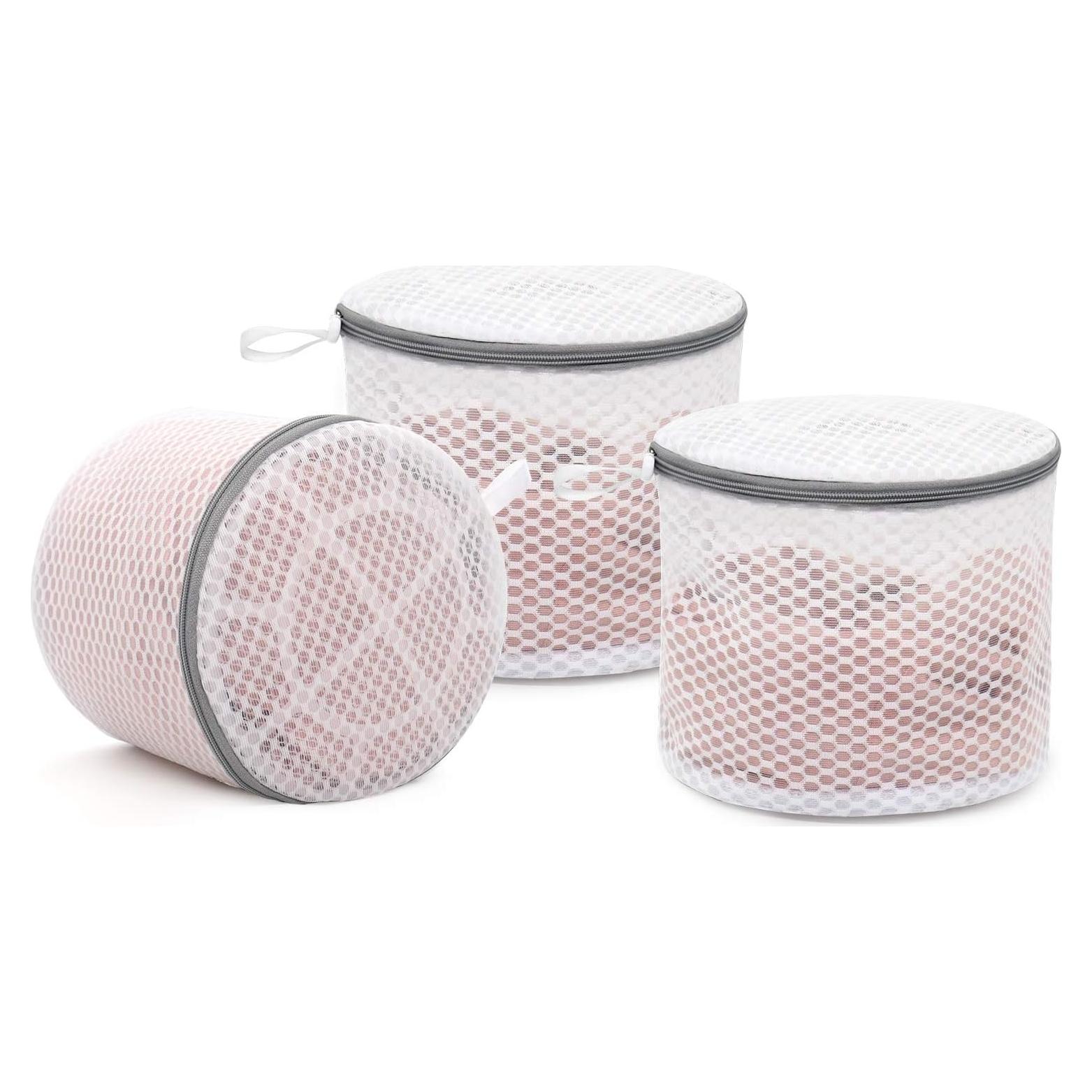 3 Piezas Bolsa de Lavandería Malla Panal Muchfun 17x17 cm