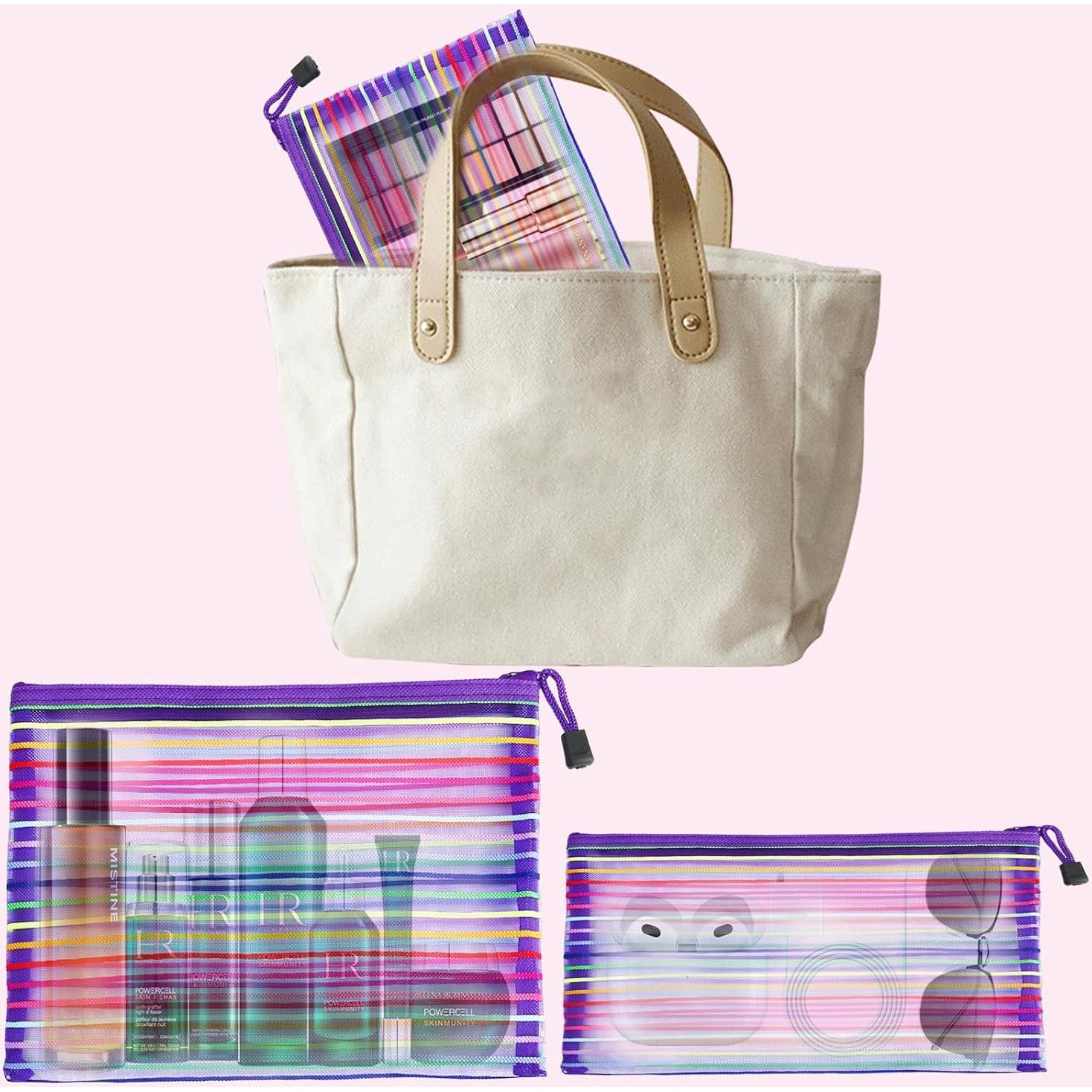 Bolsas de Malla con Cremallera CarryEpic 6 Pcs Púrpura