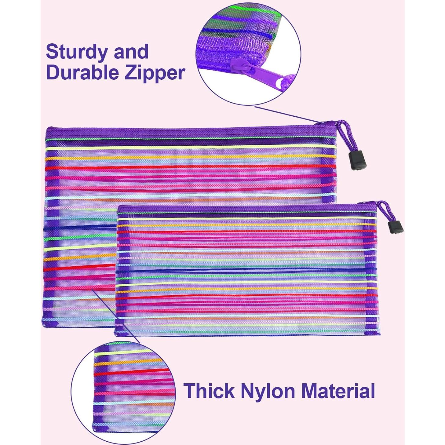 Bolsas de Malla con Cremallera CarryEpic 6 Pcs Púrpura