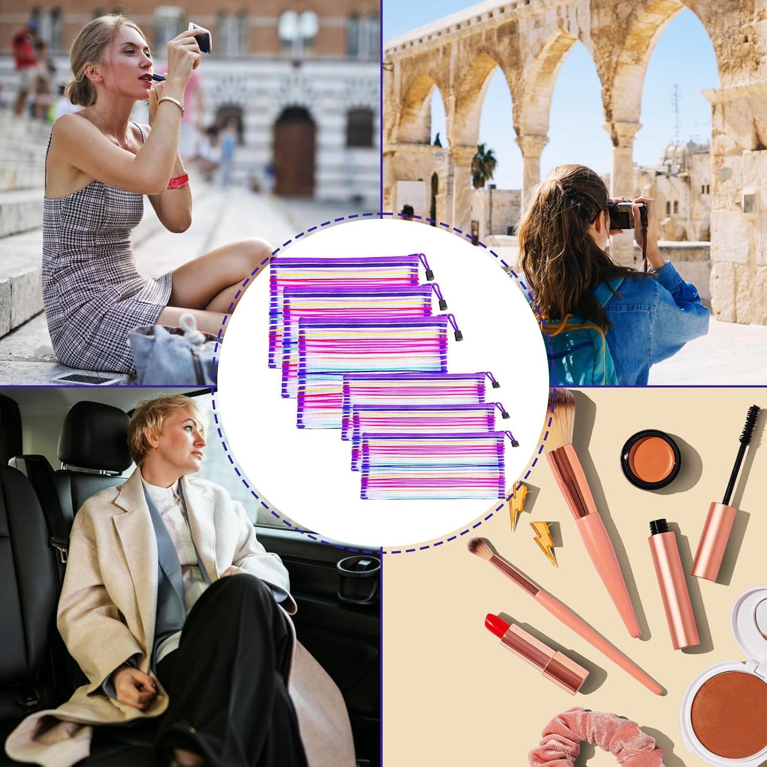 Bolsas de Malla con Cremallera CarryEpic 6 Pcs Púrpura