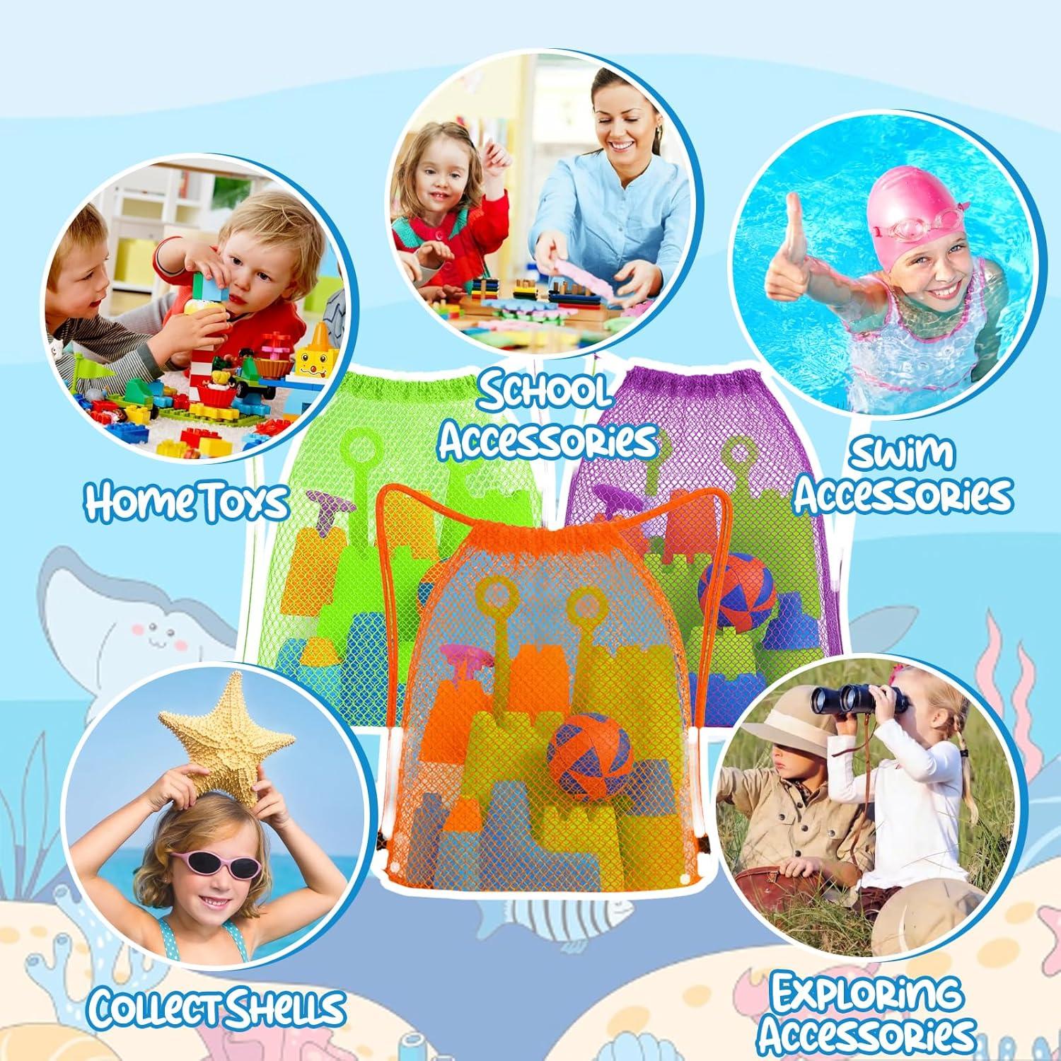 Bolsa de Juguetes de Playa Palksky - 3 Paquetes de Malla