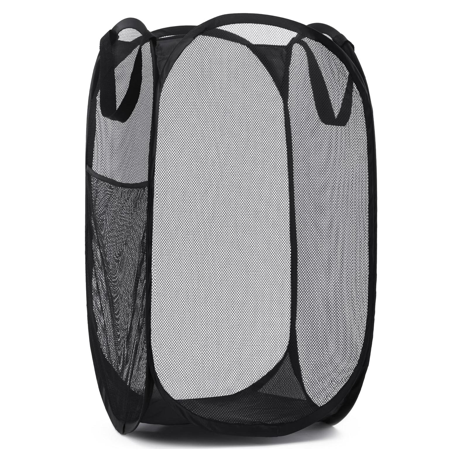 Hamper Plegable Handy Laundry 60L Malla Transpirable Negro