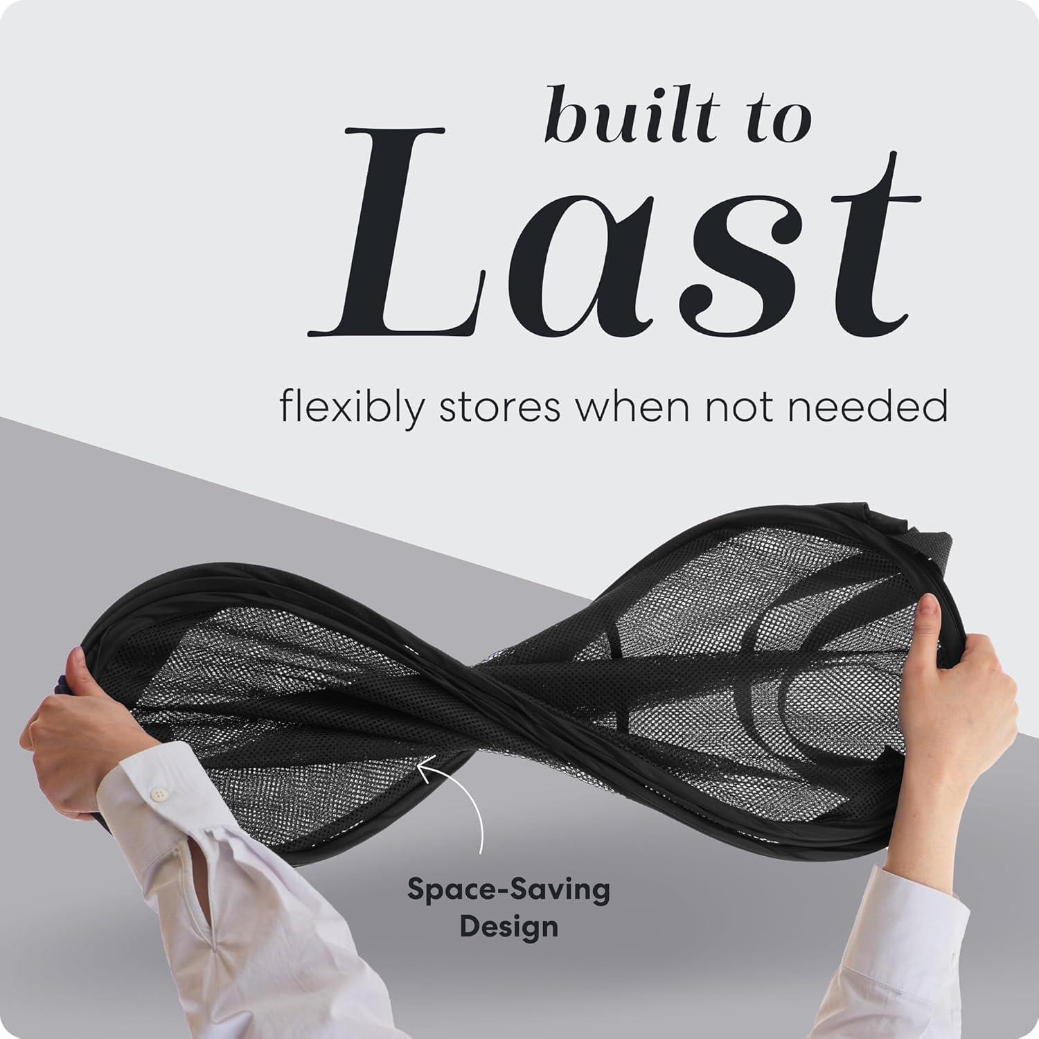 Hamper Plegable Handy Laundry 60L Malla Transpirable Negro