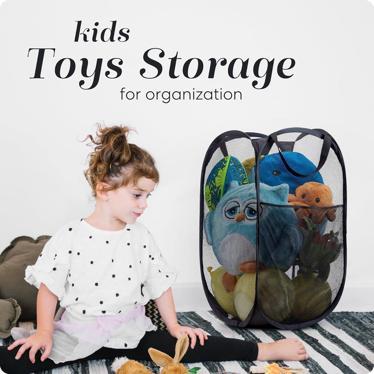 Hamper Plegable Handy Laundry 60L Malla Transpirable Negro