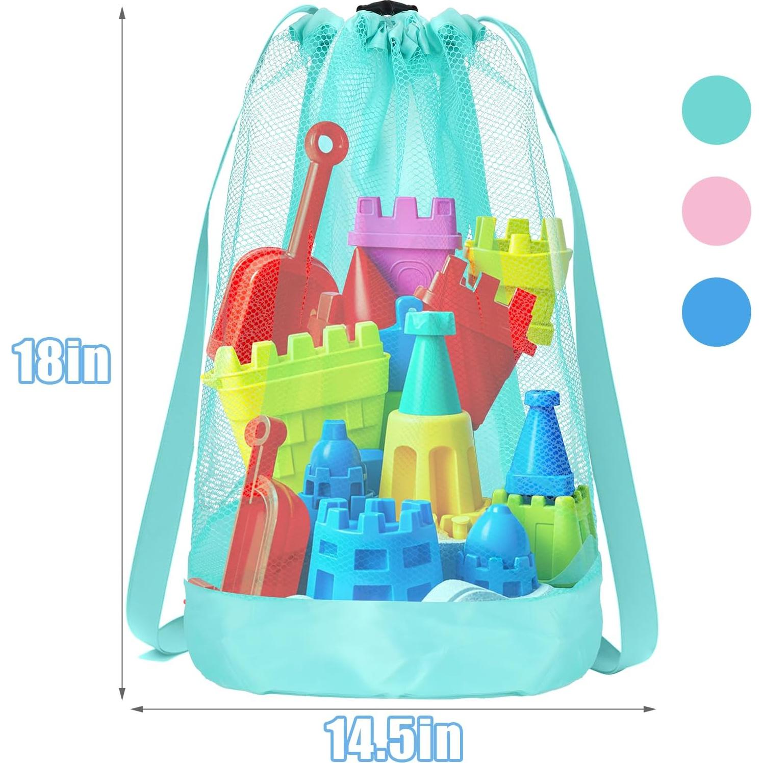 Bolsa de Juguetes de Playa Vodolo 3pcs Malla Secado Rápido