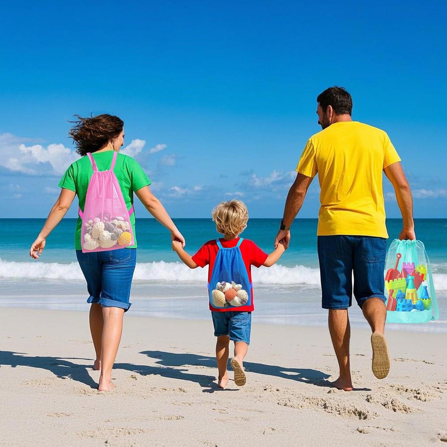Bolsa de Juguetes de Playa Vodolo 3pcs Malla Secado Rápido