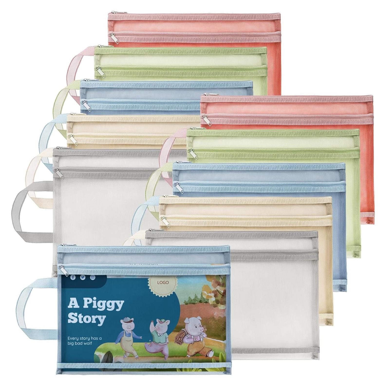 Paquete de 10 Bolsas de Malla Goaste con Cremallera A4