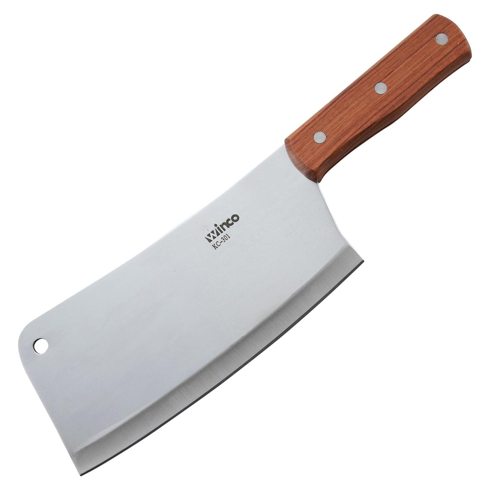 Cuchillo Chino Winco 20,32 cm Acero Inoxidable Mango Madera