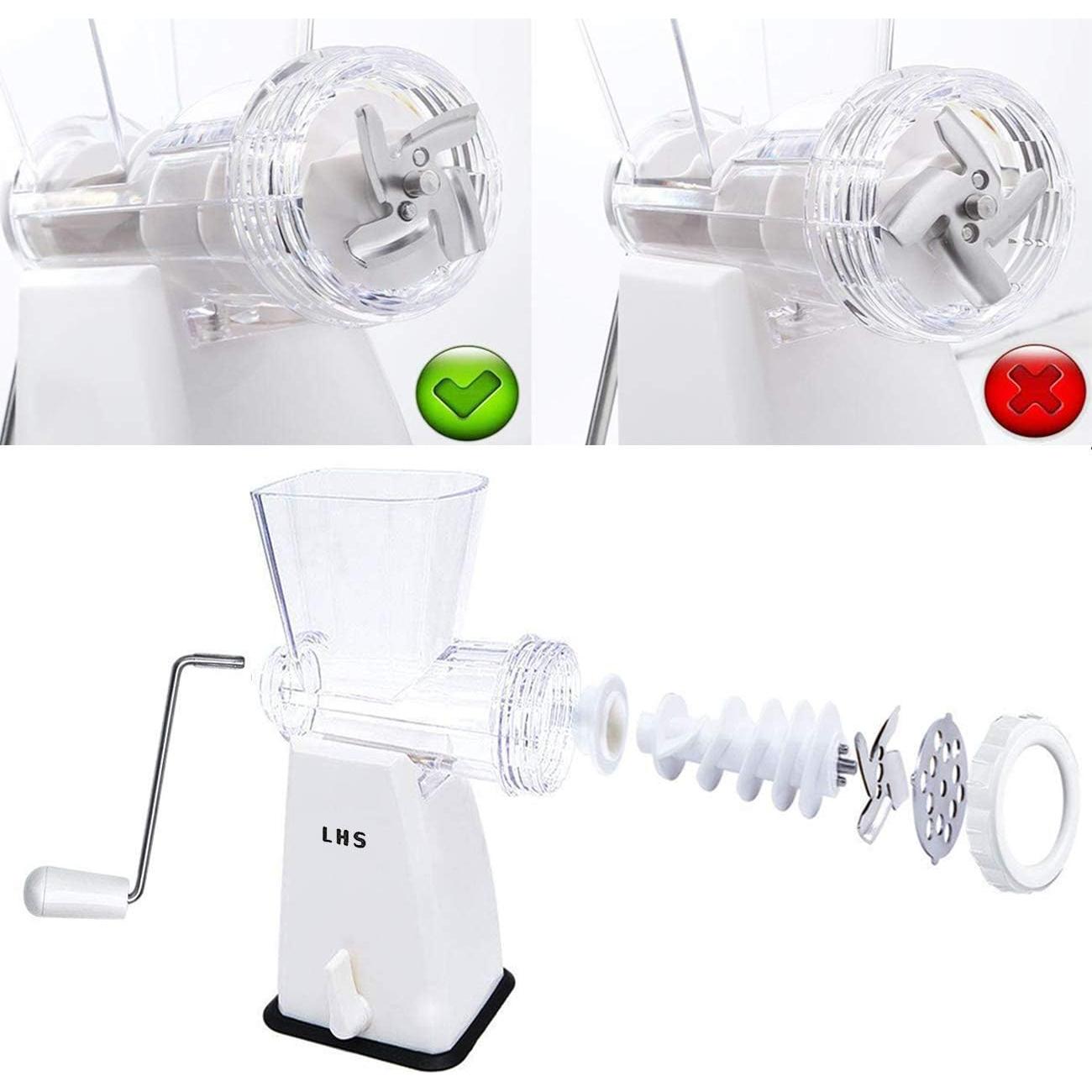 Molinillo de Carne Manual LHS Acero Inoxidable Blanco 0.79kg