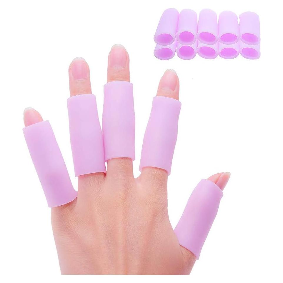 Protector de Dedos de Silicona Povihome 10 Unidades Morado