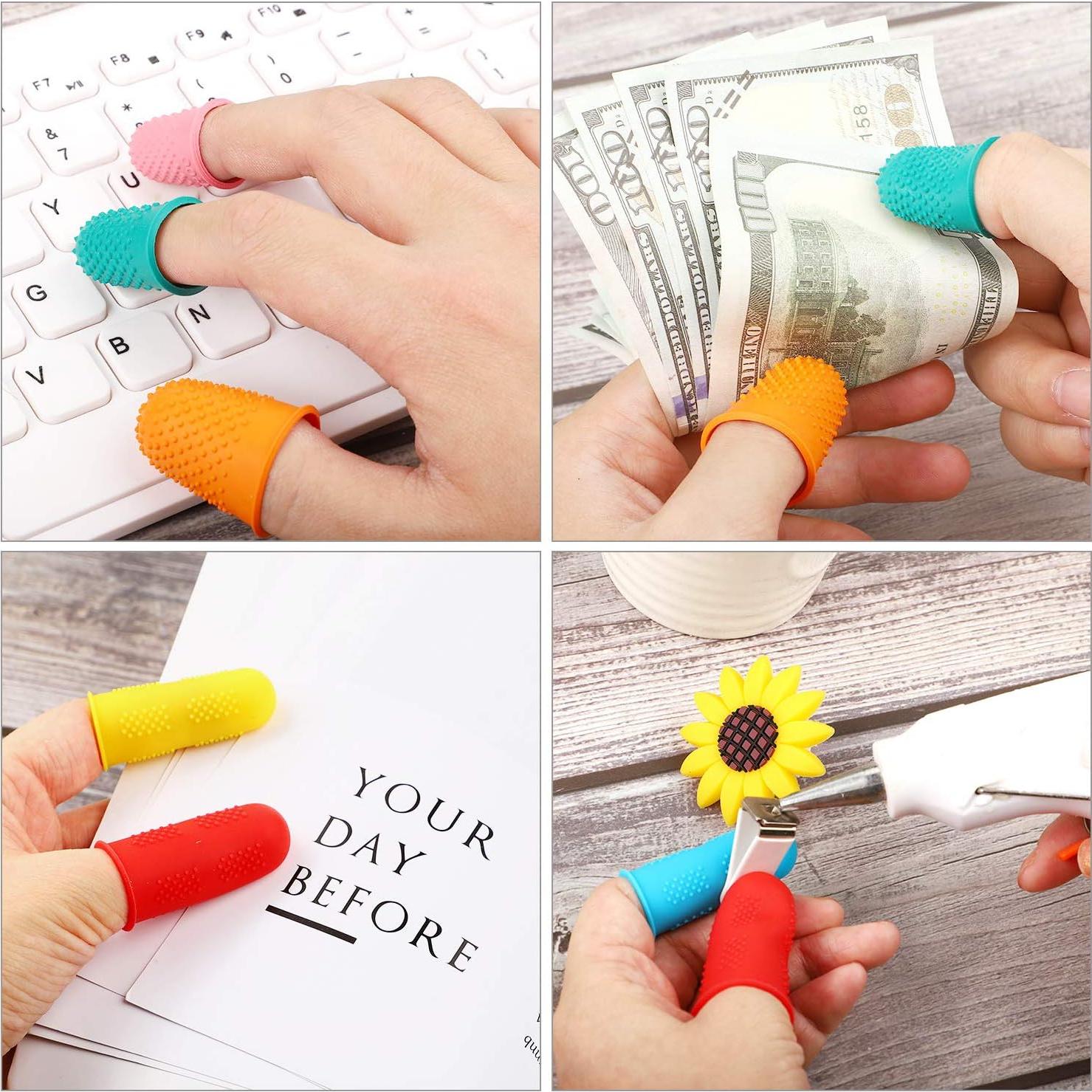 32 Protectores de Dedos de Silicona Outus para Oficina
