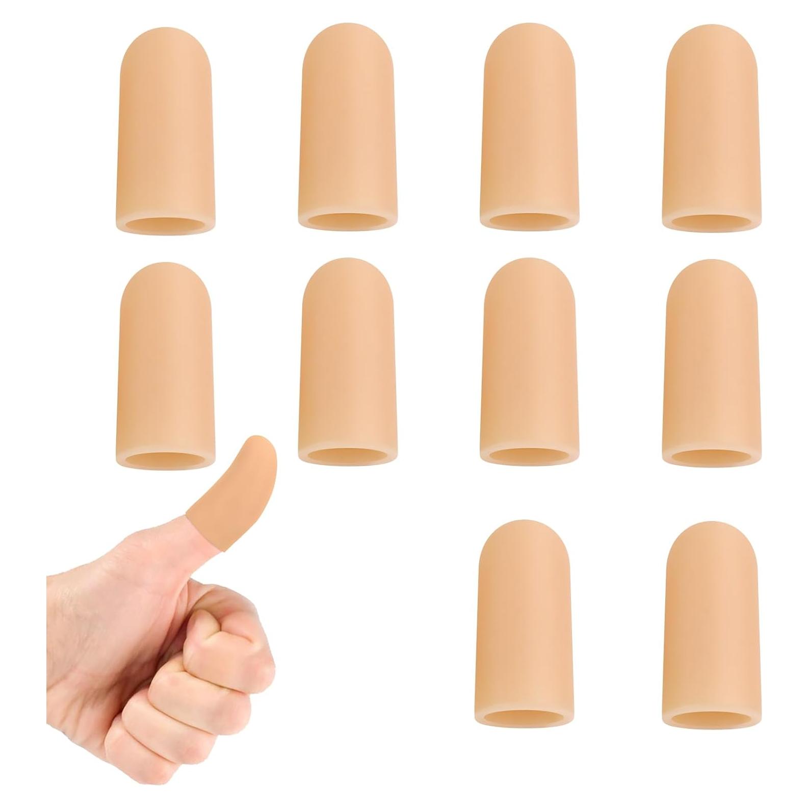 Fundas de Gel para Dedos QVYQVY - 10 Piezas, Color Piel