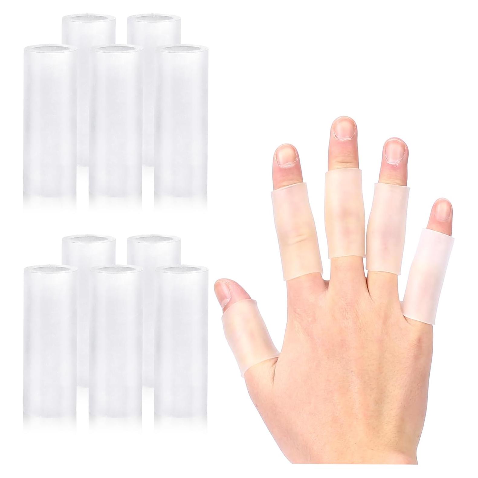 10 Protectores de Dedos de Silicona Transparente Salbsever