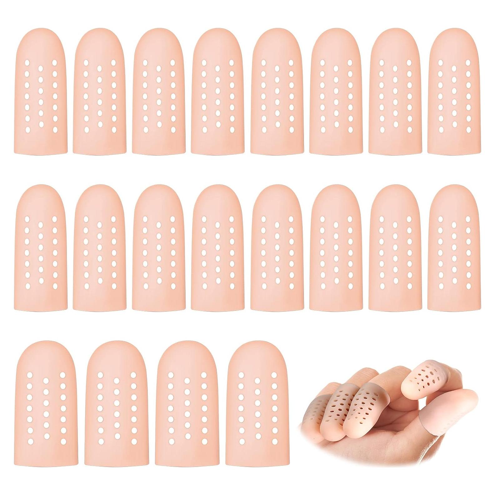 Fundas de Dedos de Silicona Nuanchu 20 Pcs Transpirables