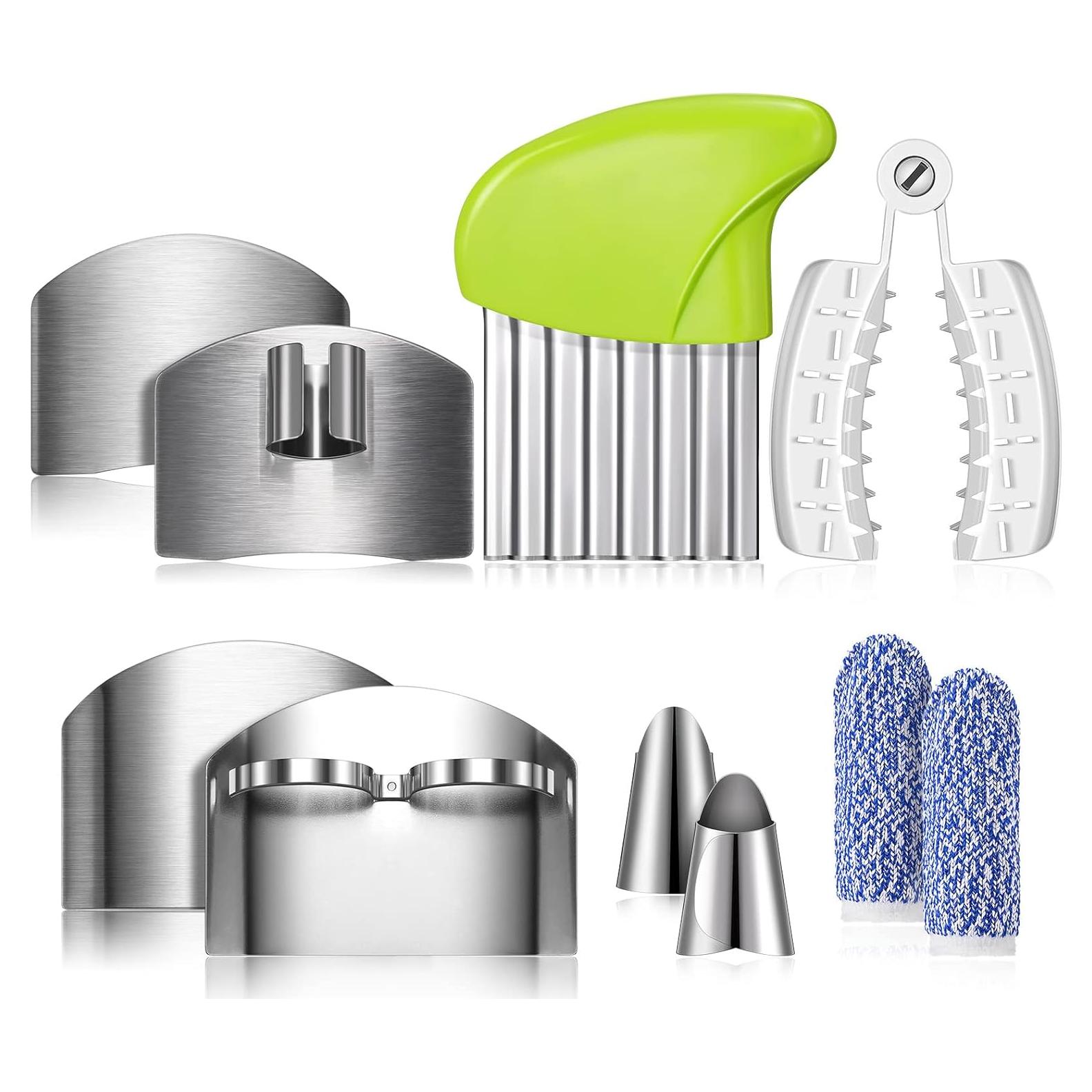 Juego de 10 Protectores de Dedos Romooa Acero Inoxidable