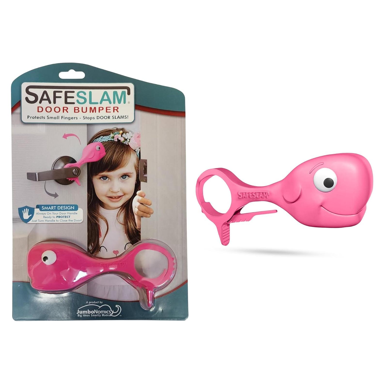 Tope de puerta SAFESLAM Rosa a prueba de bebés y mascotas