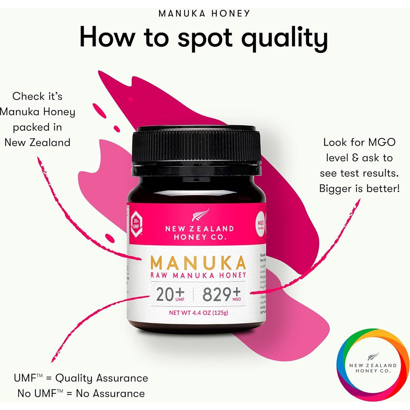 Miel Cruda de Manuka UMF 20+ New Zealand Honey Co. 125g