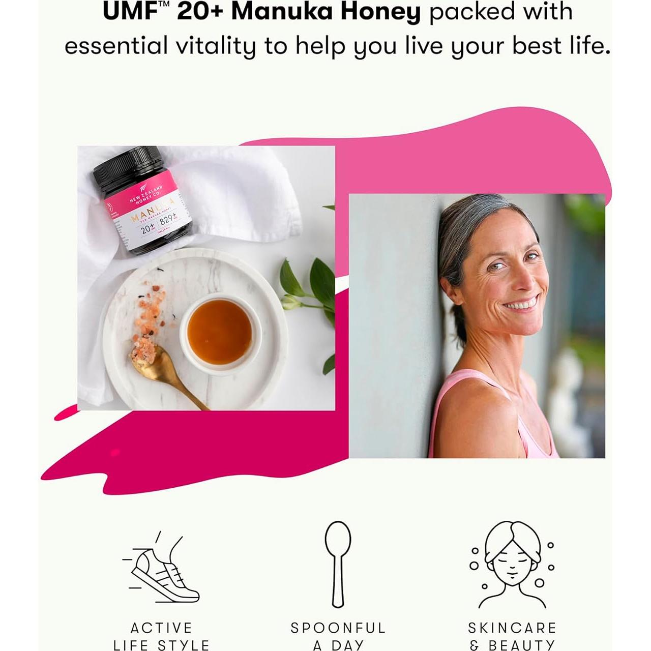 Miel Cruda de Manuka UMF 20+ New Zealand Honey Co. 125g