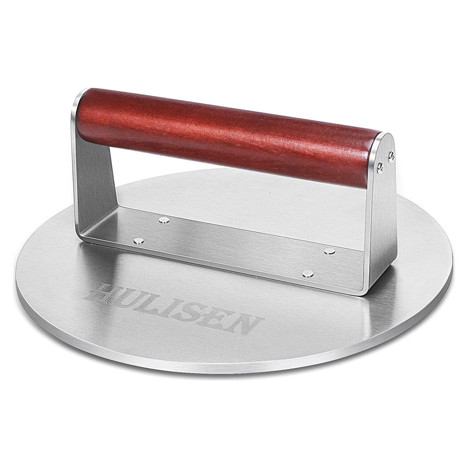 Prensa de Hamburguesas HULISEN 21.8 cm Acero Inoxidable