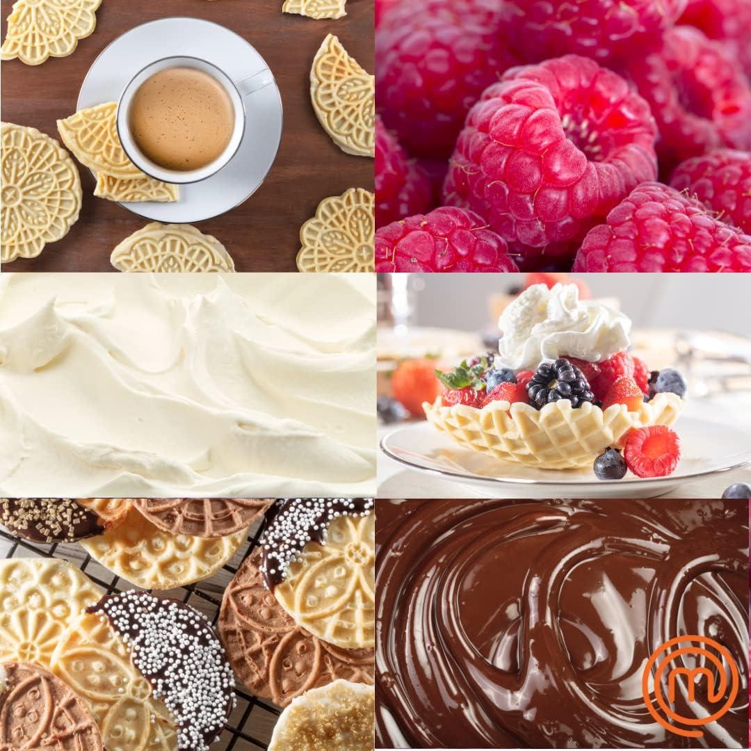 Prensa Eléctrica de Galletas Pizzelle MasterChef 5" Antiadherente