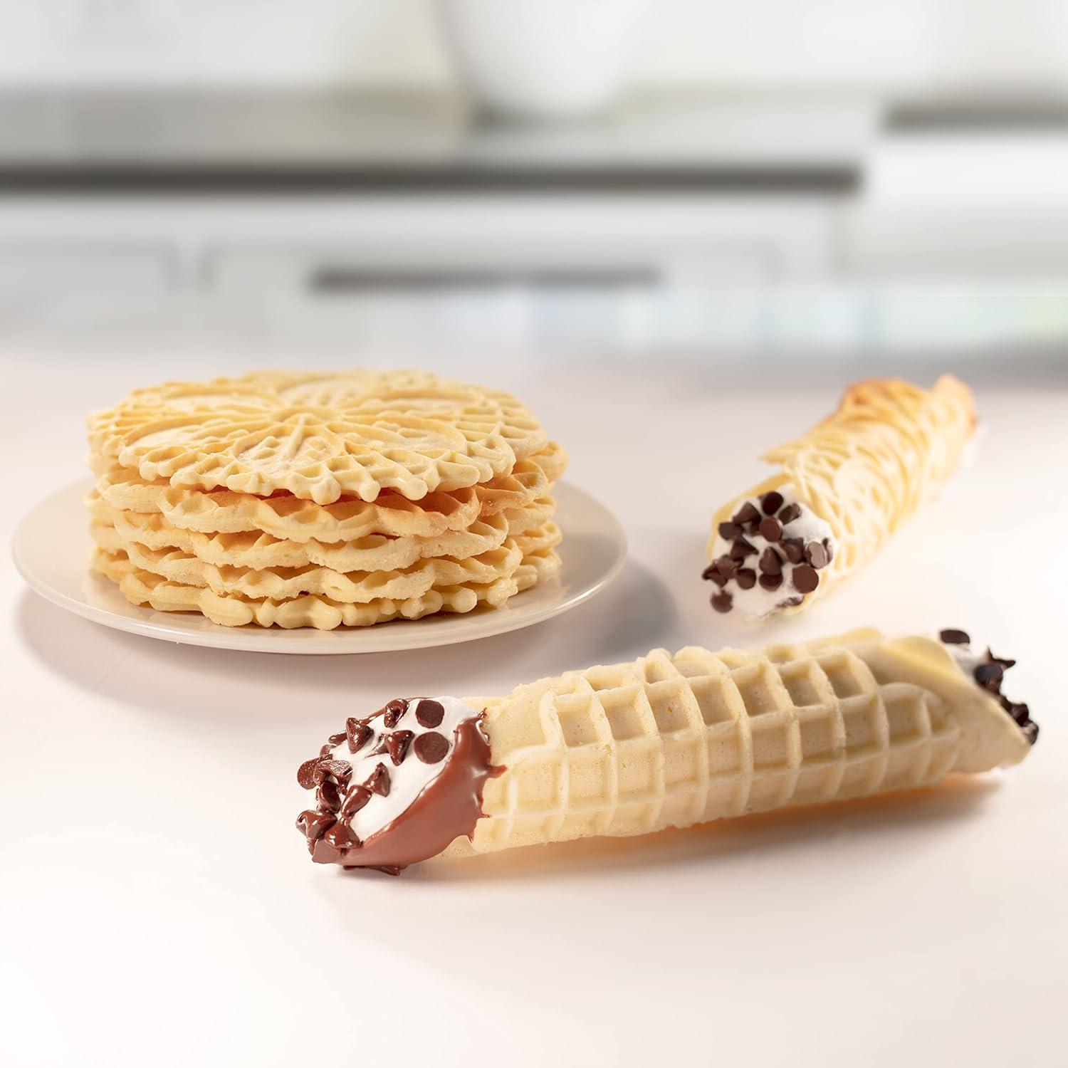Prensa Eléctrica de Galletas Pizzelle MasterChef 5" Antiadherente