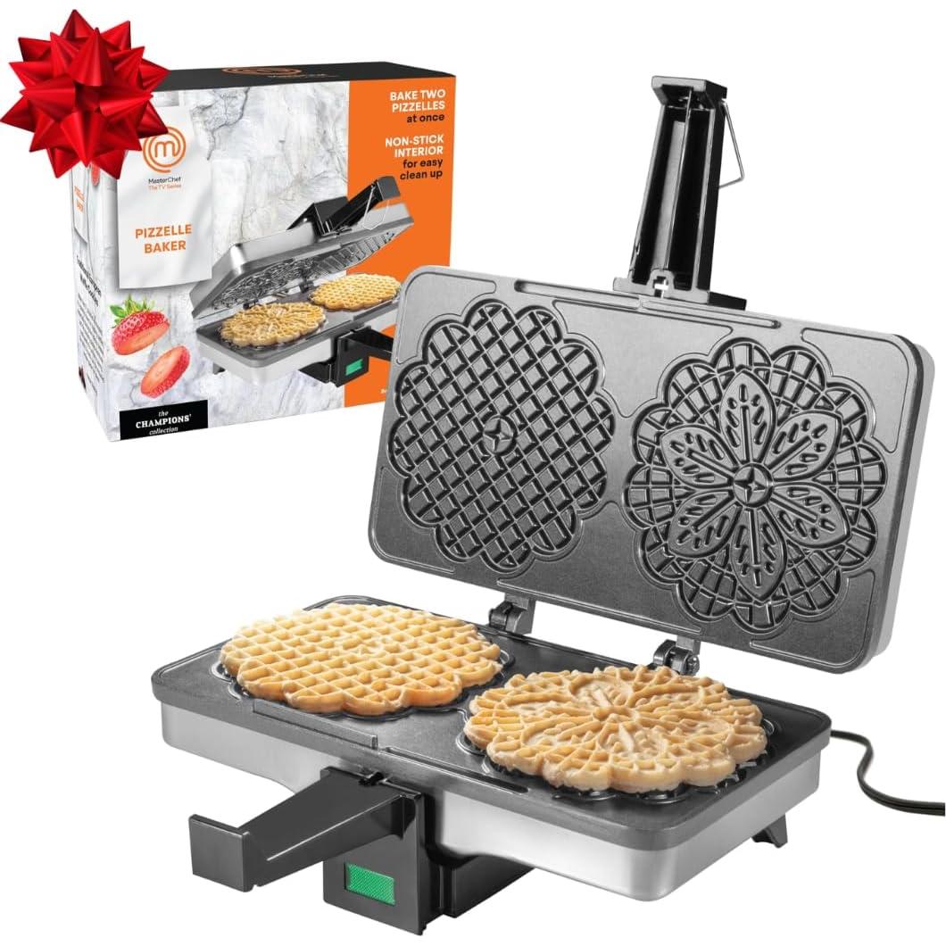 Prensa Eléctrica de Galletas Pizzelle MasterChef 5" Antiadherente