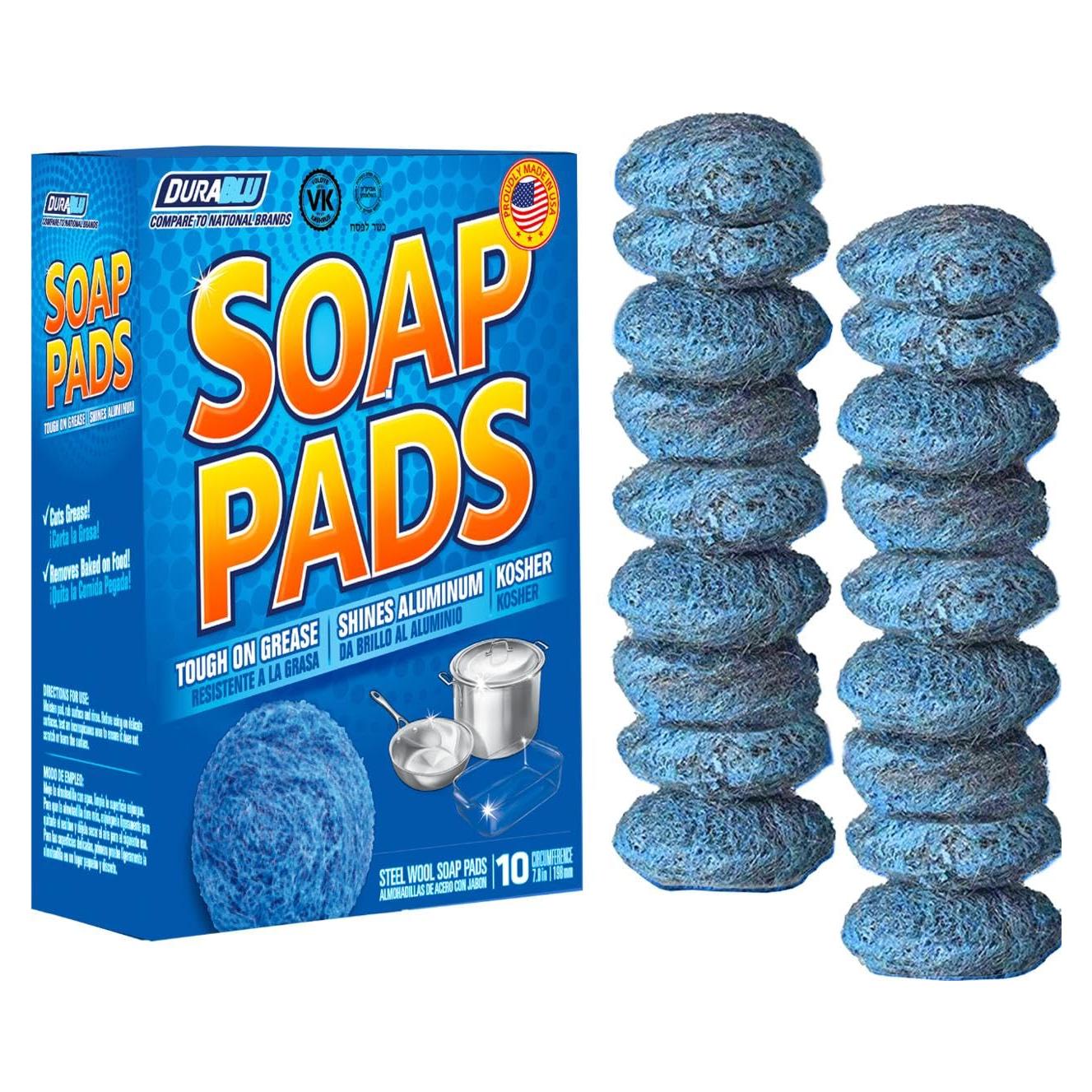 Almohadillas de Acero de Lana SCRUBIT 20 PK Pre-Jabonadas