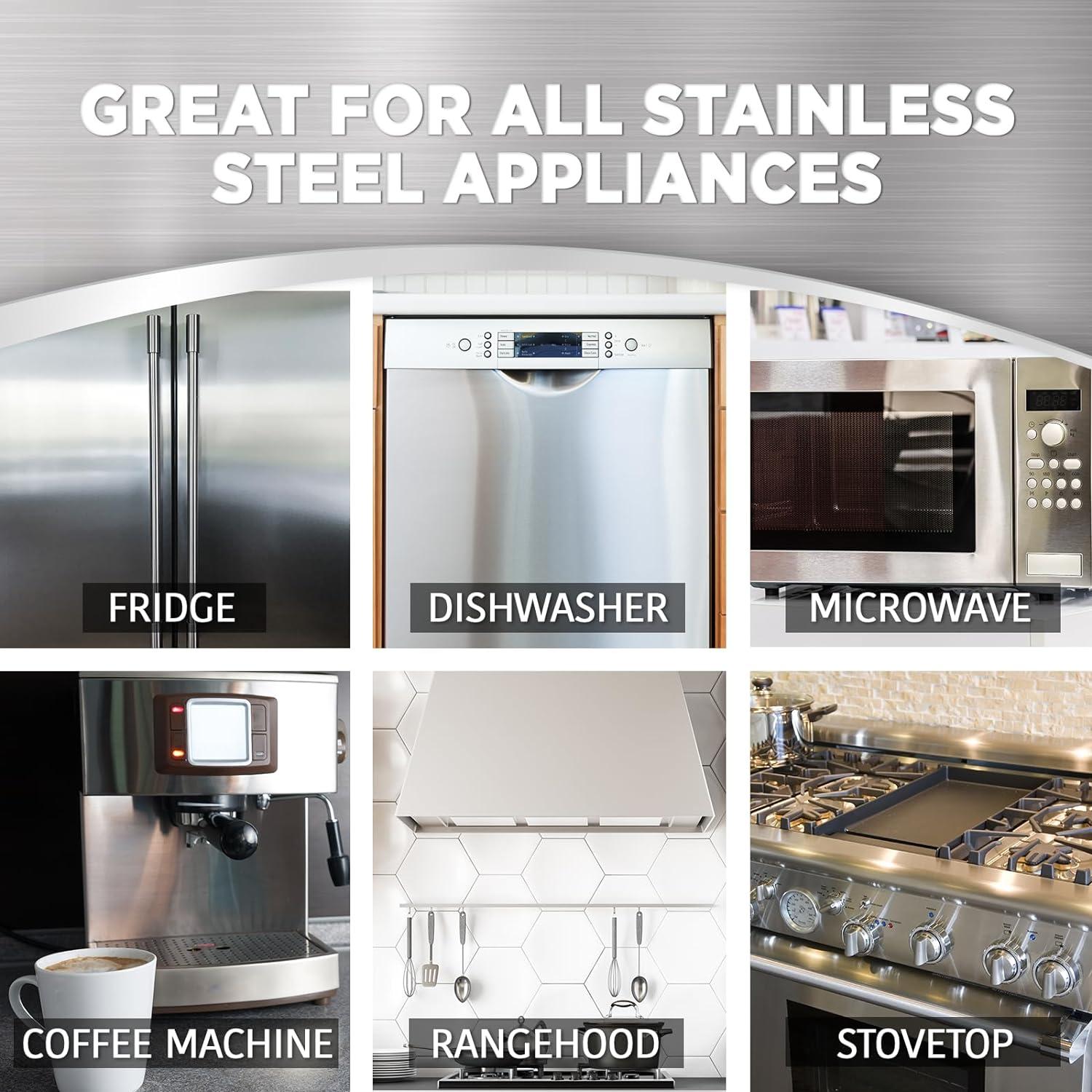 Kit Limpiador Acero Inoxidable Weiman 354ml - 3 Piezas