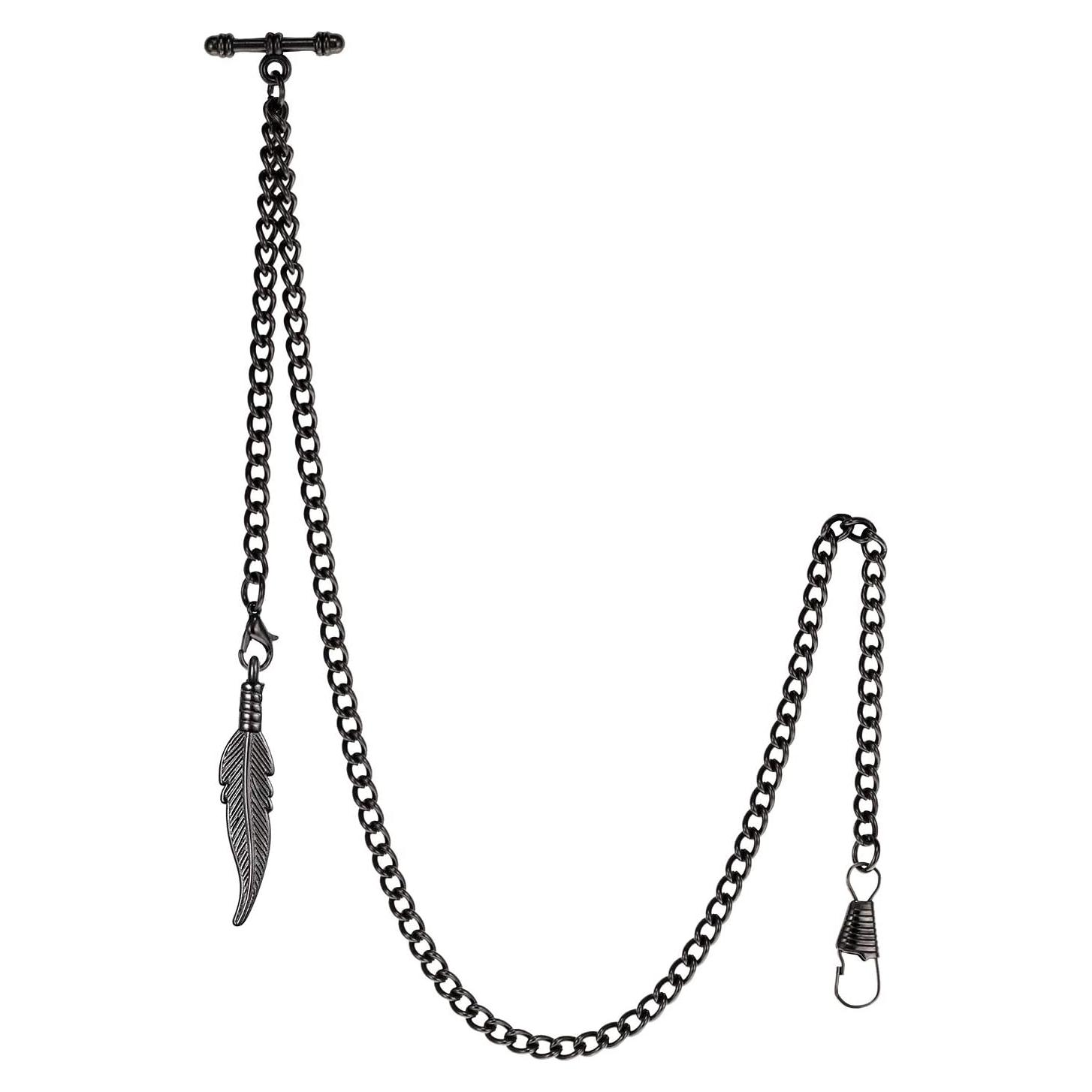 Reloj de bolsillo TREEWETO con cadena y colgante antiguo