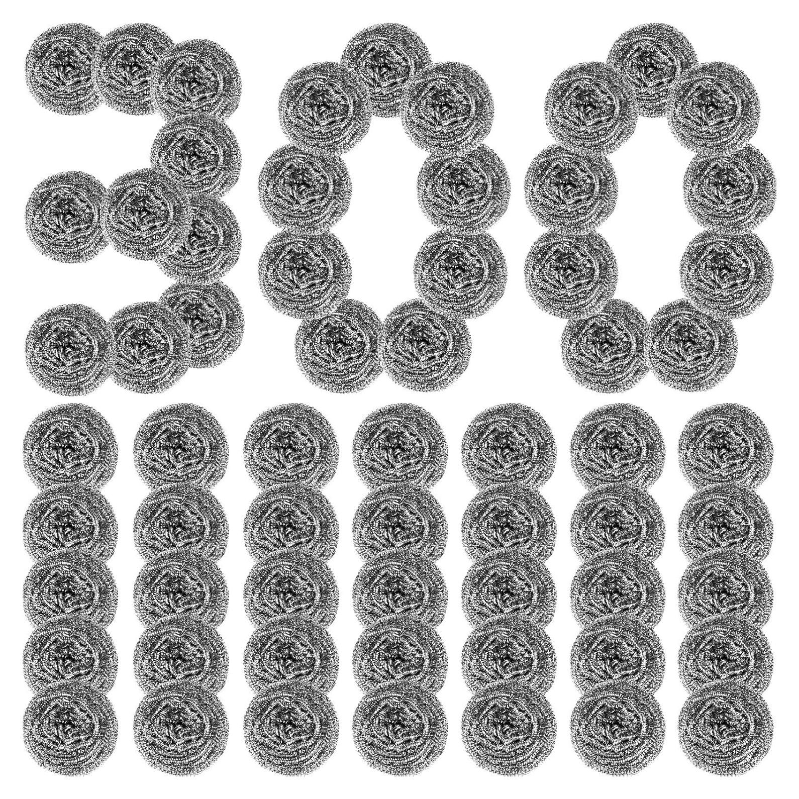 300 Estropajos de Acero Inoxidable Reallnaive 5 cm Limpieza