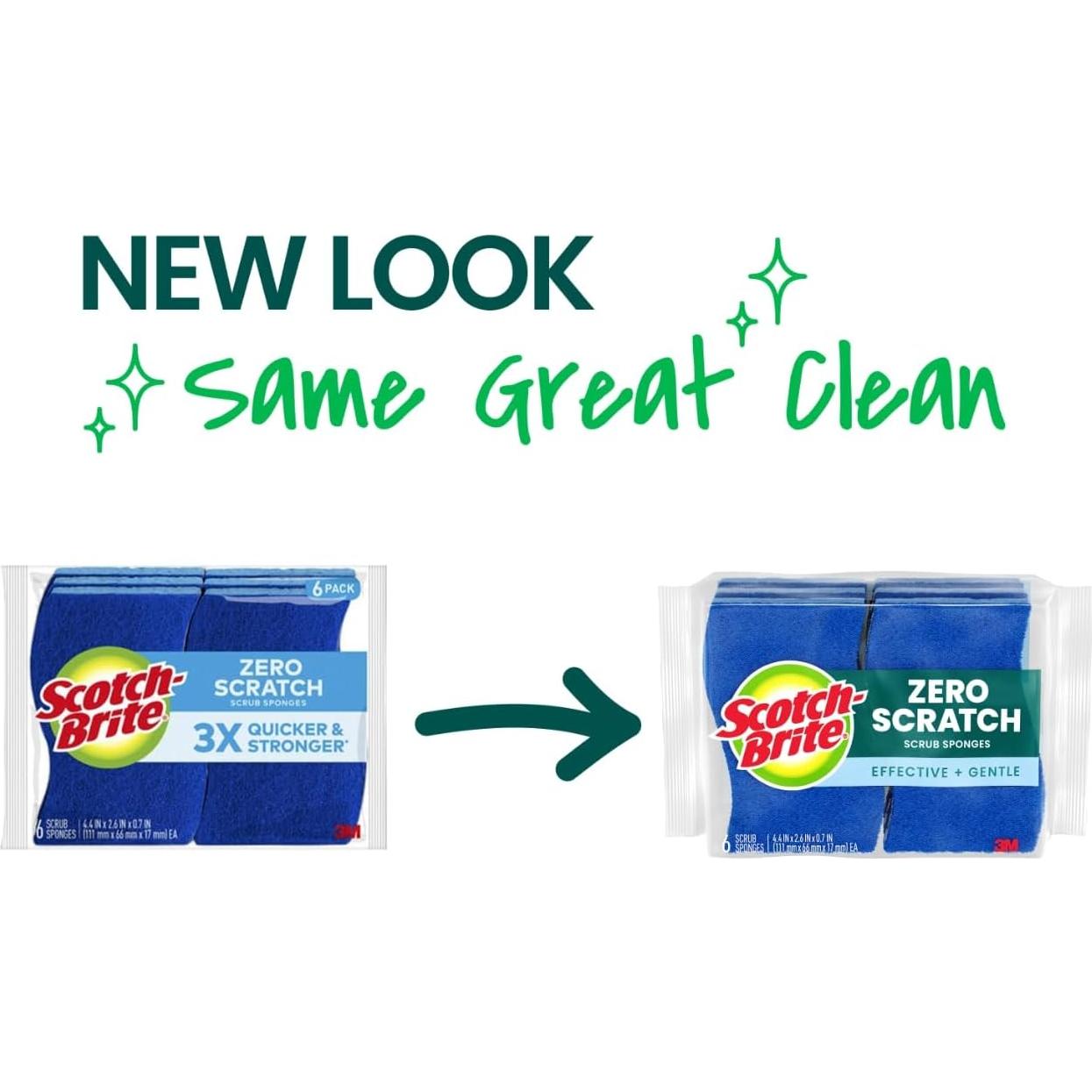 Esponjas de Limpieza Scotch-Brite Zero Scratch - 6 Unidades