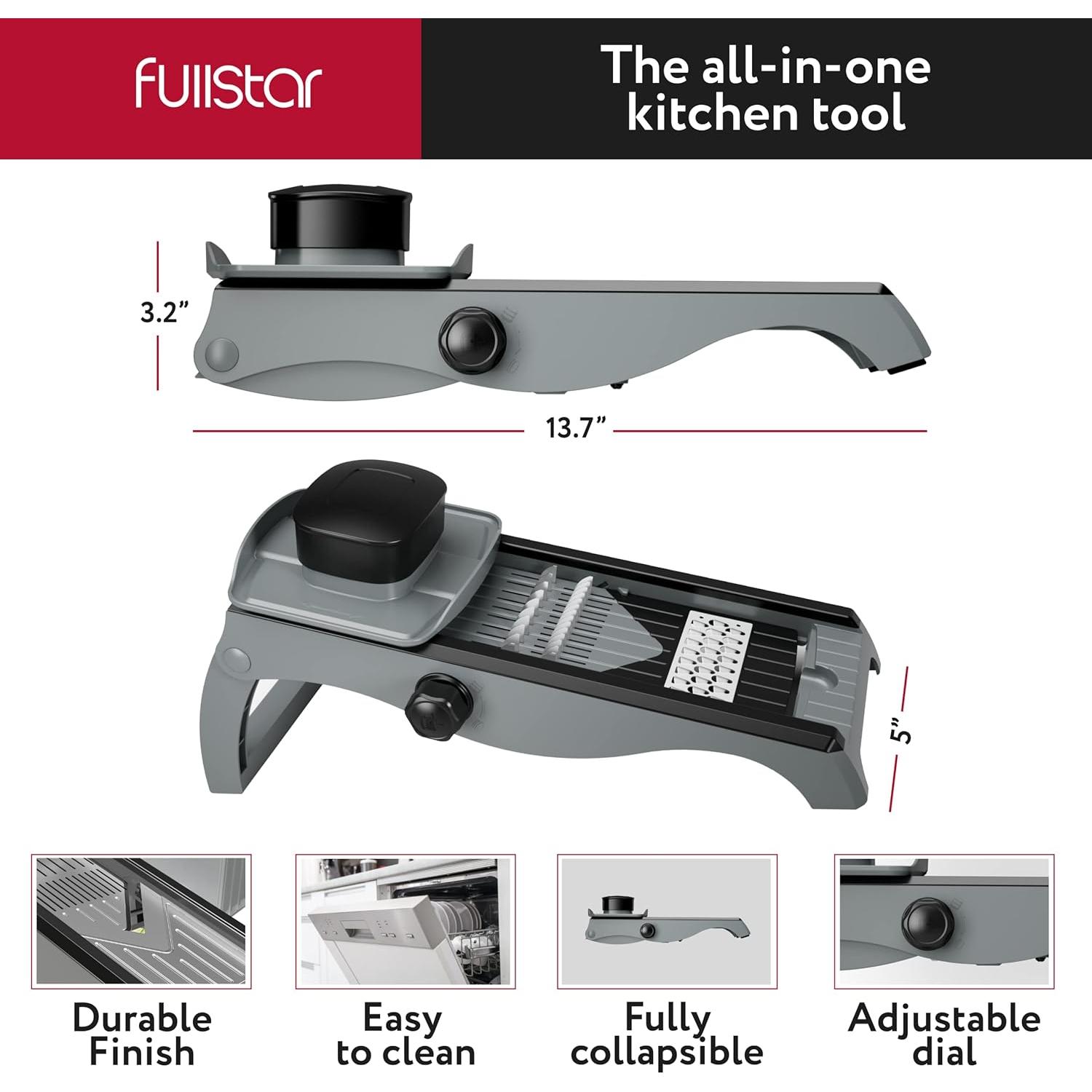 Cortador Mandolina 7-en-1 Fullstar Acero Inoxidable Plata