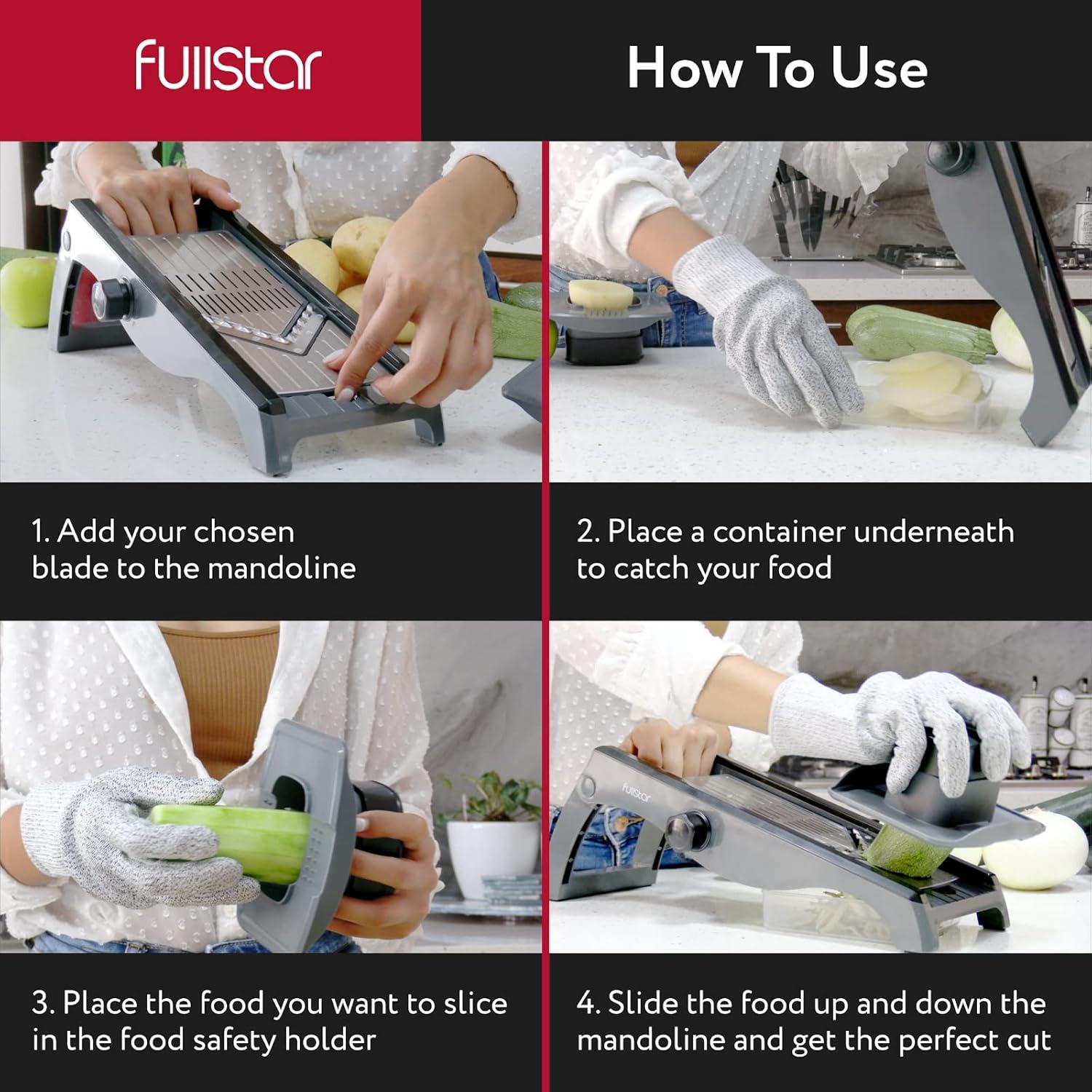 Cortador Mandolina 7-en-1 Fullstar Acero Inoxidable Plata