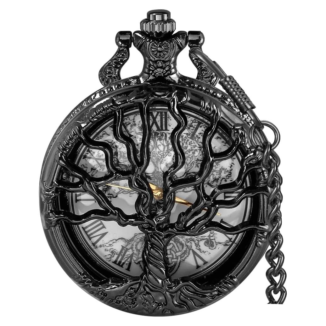 Reloj de bolsillo Tiong árbol de la vida con cadena