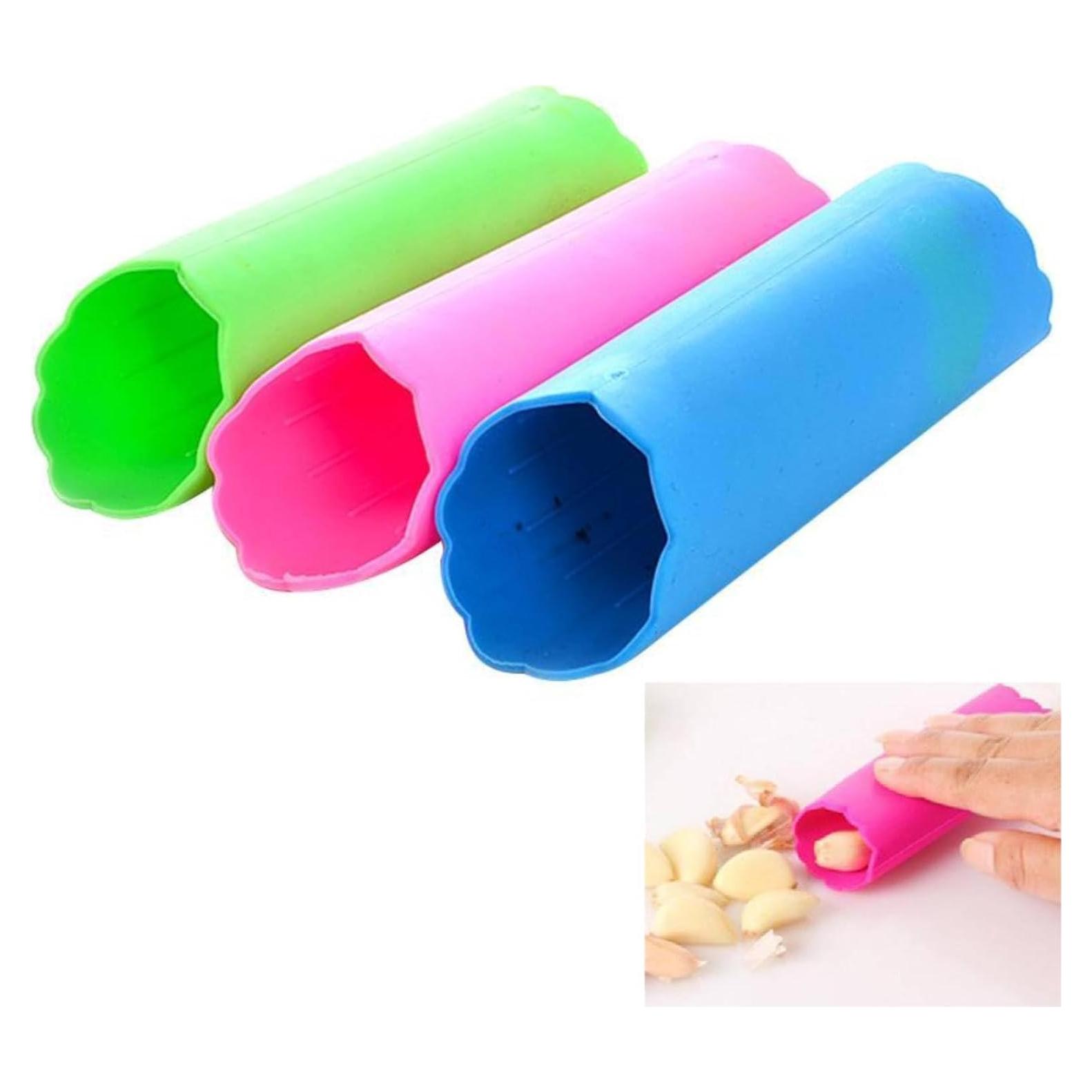 Garlic Peeler Garlic Peeler Tube Silicone Garlic Skin Remover Roller Garlic Roller Peeler Silicone Garlic Peeler Tube Roller, Garlic Dicer Wheel Silicone Garlic Peeler Roller Peeling Tube Tool