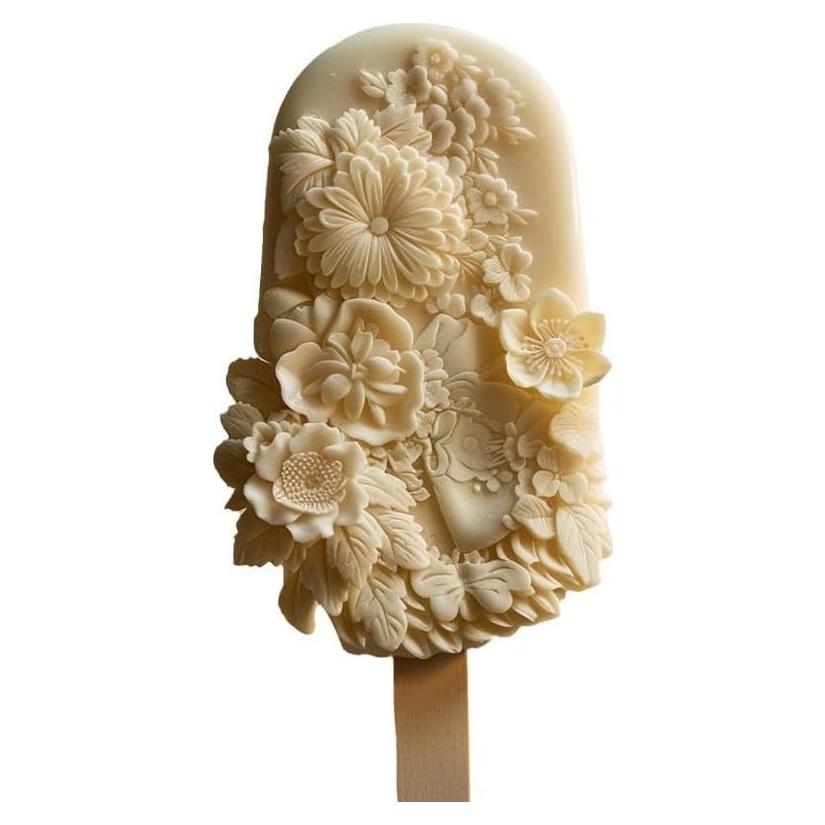 Moldes de Paletas de Silicona Floral Genérico - Antiadherente