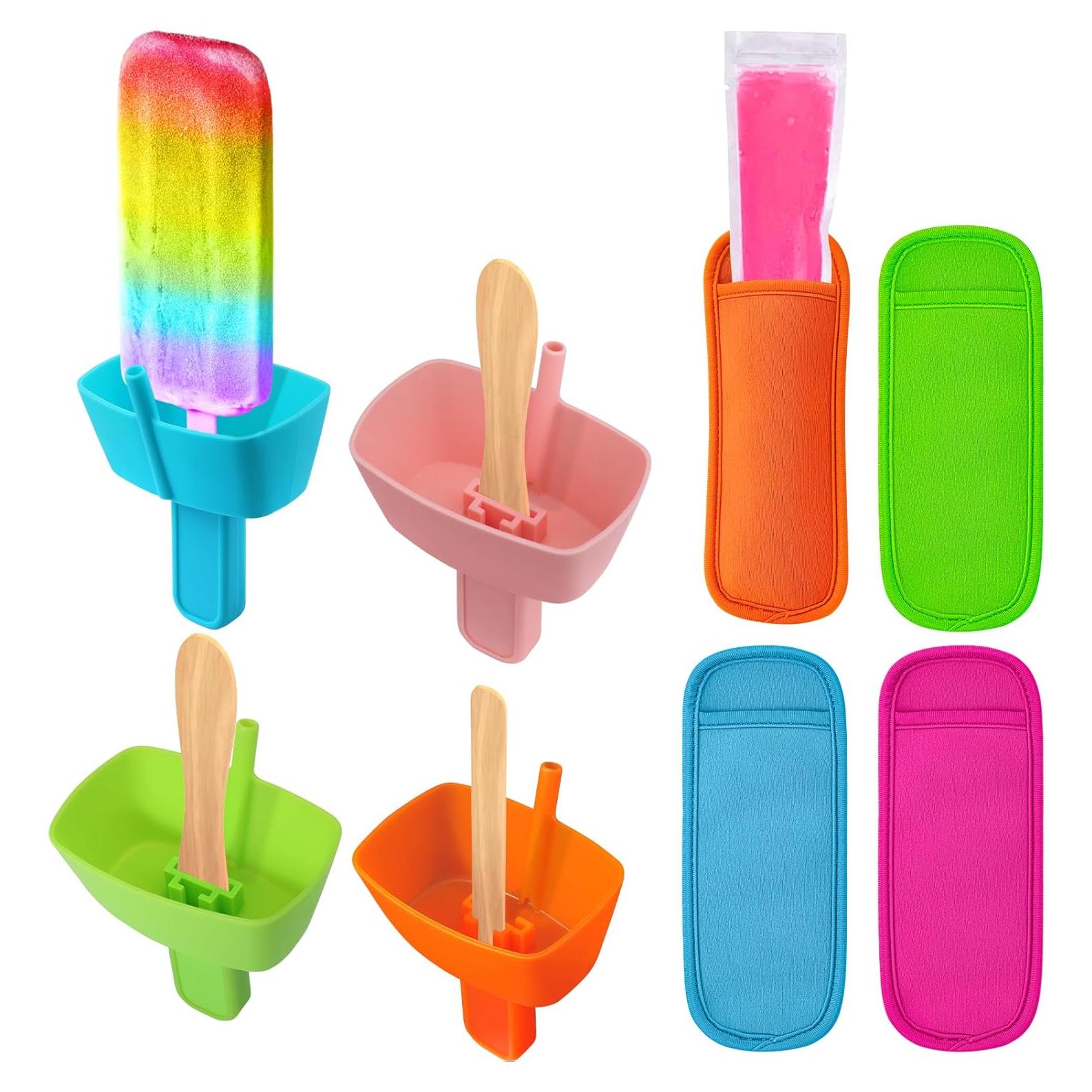 AIERSA Set 8 Soportes y Fundas para Paletas Niños Silicona