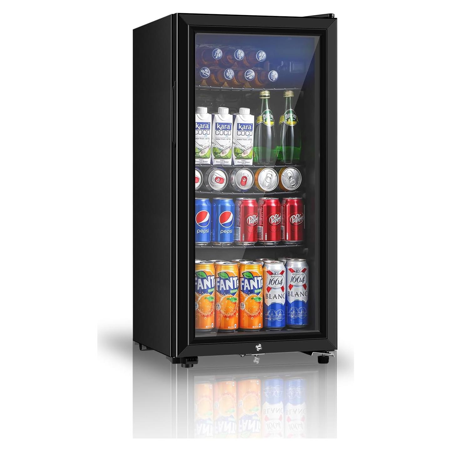 Refrigerador de Bebidas Saeoola 3.2 Pies Cúbicos Negro