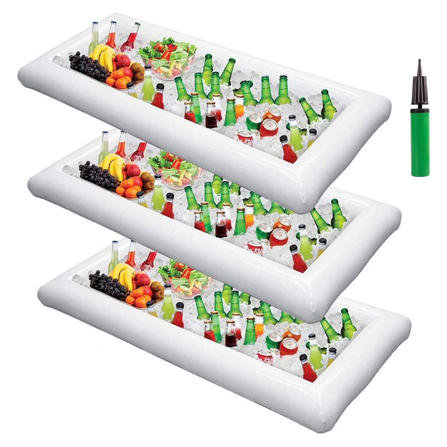 3 Bandejas Inflables para Servir Ensaladas Moon Boat