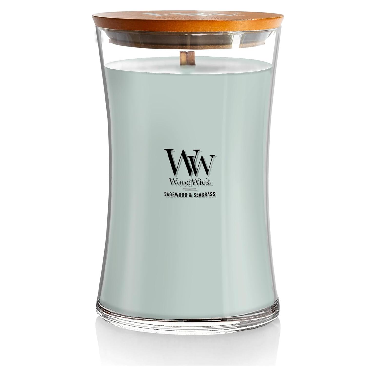 Vela Aromática WoodWick Sagewood & Seagrass 607g